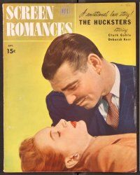 2k086 SCREEN ROMANCES magazine September 1947 Clark Gable & Deborah Kerr in The Hucksters!