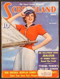 2k070 SCREENLAND magazine August 1941 great portrait of Judy Garland in sailor outfit!