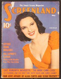 2k067 SCREENLAND magazine May 1941 portrait of sexy Linda Darnell in low-cut dress!