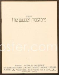 2k246 PUPPET MASTERS presskit '94 Donald Sutherland, based on Robert A. Heinlein's novel!