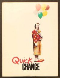 2k247 QUICK CHANGE presskit '90 Geena Davis, Randy Quaid, Bill Murray as clown bank robber!