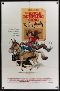 2m044 APPLE DUMPLING GANG RIDES AGAIN 1sh '79 wacky art of Don Knotts & Tim Conway on donkey!