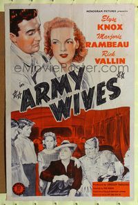 2m048 ARMY WIVES 1sh '44 Elyse Knox, Marjorie Rambeau, Rick Vallin!