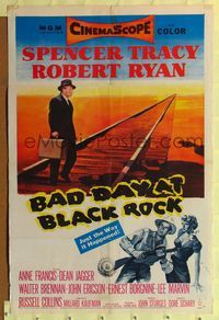 2m062 BAD DAY AT BLACK ROCK 1sh '55 Spencer Tracy tries to find out what did happen to Kamoko!