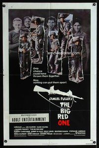 2m086 BIG RED ONE 1sh '80 directed by Samuel Fuller, montage of Lee Marvin & stars!
