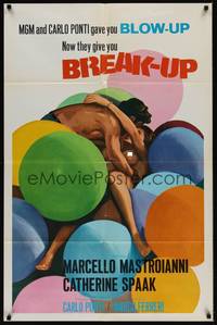 2m117 BREAK-UP 1sh '68 Marcello Mastroianni, wild sexy artwork!
