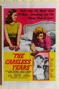 2m148 CARELESS YEARS 1sh '57 bad teen Dean Stockwell, Natalie Trundy, the wrong kind of love!