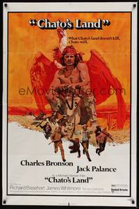 2m162 CHATO'S LAND 1sh '72 what Charles Bronson's land won't kill, he will!
