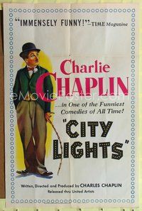 2m175 CITY LIGHTS 1sh R50 boxer Charlie Chaplin & in his tramp suit!