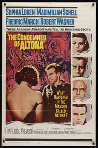 2m200 CONDEMNED OF ALTONA 1sh '63 Sophia Loren, Maximilian Schell, Fredric March, Robert Wagner!