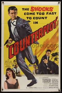 2m213 COUNTERPLOT 1sh '58 Forrest Tucker, Allison Hayes, the shocks come too fast to count!