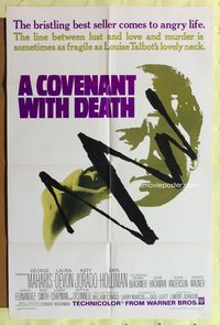 2m218 COVENANT WITH DEATH 1sh '67 the line between lust, love and murder is as fragile as her neck