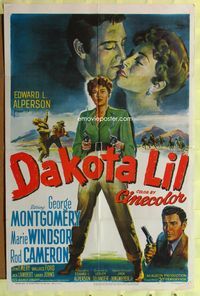2m231 DAKOTA LIL 1sh '50 Marie Windsor is out to get George Montgomery as Tom Horn!