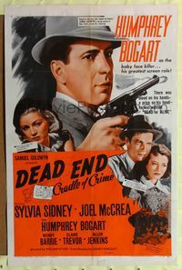 2m242 DEAD END 1sh R54 William Wyler, Sylvia Sidney, Joel McCrea, The Dead End Kids!