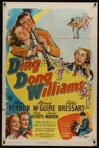 2m269 DING DONG WILLIAMS style A 1sh '45 artwork of Glen Vernon, Marcy McGuire, Anne Jeffreys!