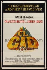 2m301 EL CID 1sh '61 directed by Anthony Mann, Charlton Heston, Sophia Loren!