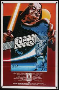 2m304 EMPIRE STRIKES BACK Kilian 1sh R90 George Lucas sci-fi classic, cool artwork by Larry Noble!