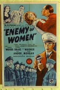 2m307 ENEMY OF WOMEN 1sh '44 crazy doctor Joseph Goebbels BEFORE he became a Nazi!