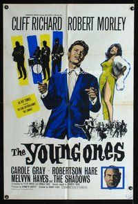 2m982 WONDERFUL TO BE YOUNG English 1sh '62 The Young Ones, cool art of Cliff Richard, sexy girl!