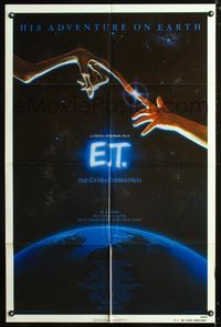 2m292 E.T. THE EXTRA TERRESTRIAL 1sh '82 Steven Spielberg classic, John Alvin art!
