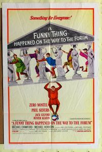 2m361 FUNNY THING HAPPENED ON THE WAY TO THE FORUM style A 1sh '66 wacky Zero Mostel!
