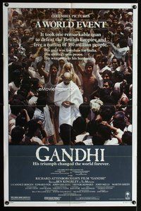 2m366 GANDHI 1sh '82 Ben Kingsley as The Mahatma, directed by Richard Attenborough!