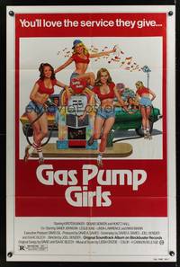 2m369 GAS PUMP GIRLS 1sh '78 you'll love the service these sexy barely dressed attendants give!