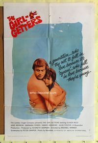 2m378 GIRL-GETTERS 1sh '65 Oliver Reed, Jane Merrow, try not to fall in love because it's square!