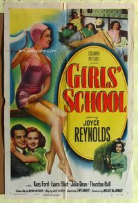 2m379 GIRLS' SCHOOL 1sh '50 sexy Joyce Reynolds in swimsuit!