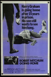 2m389 GOING HOME 1sh '71 ex-con Robert Mitchum's son wants to see him hang!