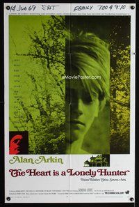 2m424 HEART IS A LONELY HUNTER 1sh '68 Alan Arkin in a sensitive story of innocence lost!