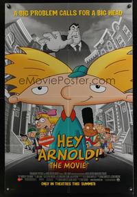 2m439 HEY ARNOLD DS advance 1sh '02 cool image of Nickelodeon cartoon characters!