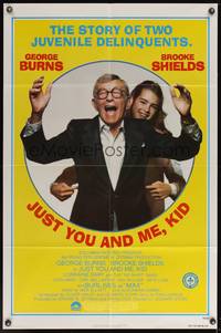 2m520 JUST YOU & ME, KID 1sh '79 great image of laughing George Burns & young Brooke Shields!