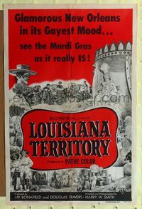 2m542 LOUISIANA TERRITORY style A 1sh '53 glamorous New Orleans, see the Mardi Gras as it really is