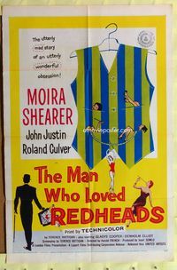 2m562 MAN WHO LOVED REDHEADS 1sh '55 Moira Shearer, John Justin & Roland Culver