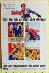 2m575 MISTER BUDDWING 1sh '66 amnesiac James Garner must figure out who he is in one day!