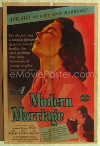 2m577 MODERN MARRIAGE 1sh '50 why 1 out of 3 marriages end in divorce, frigidity!