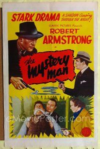 2m587 MYSTERY MAN 1sh R50 Robert Armstrong, a shadow creeping through the night!