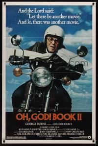 2m613 OH, GOD! BOOK II 1sh '80 great wacky image of George Burns on a motorcycle!