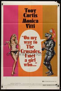 2m616 ON MY WAY TO THE CRUSADES I MET A GIRL WHO 1sh '69 art of sexy Monica Vitti & knight!
