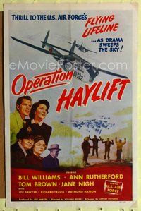 2m623 OPERATION HAYLIFT 1sh '50 Bill Williams, the Air Force's Flying Lifeline!