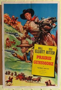 2m654 BILL ELLIOTT/TEX RITTER stock 1sh '53 Bill Elliott & Tex Ritter by Cravath, Prairie Gunsmoke