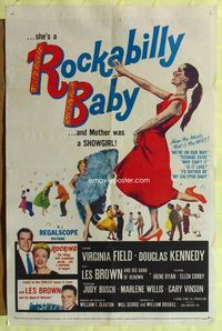 2m689 ROCKABILLY BABY 1sh '57 Judy Busch's mother was a showgirl, Les Brown and his band!
