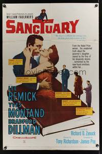 2m703 SANCTUARY 1sh '61 William Faulkner, sexy Lee Remick, the truth about Temple Drake!