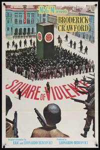 2m774 SQUARE OF VIOLENCE 1sh '63 Broderick Crawford in WWII Nazi Germany!
