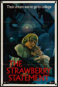 2m807 STRAWBERRY STATEMENT teaser 1sh '70 Davison, Darby & Bud Cort just wanted to go to school!
