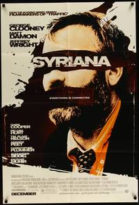 2m847 SYRIANA advance DS 1sh '05 cool art of George Clooney blindfolded & gagged!