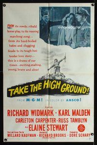 2m852 TAKE THE HIGH GROUND 1sh '53 Korean War soldiers Richard Widmark & Karl Malden!