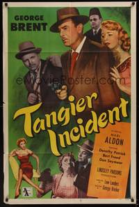 2m860 TANGIER INCIDENT 1sh '53 George Brent & Mari Aldon in Africa, film noir!