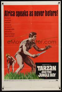 2m866 TARZAN & THE JUNGLE BOY 1sh '68 could Mike Henry find him in the wild jungle?